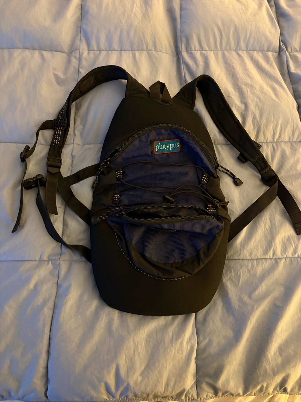Platypus Black and Navy Lightweight Backpack